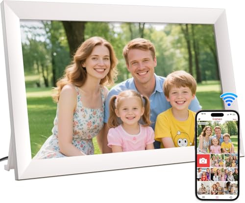 Frameo Digital Photo Frame, Hesmor 10.1 Inch WiFi Electric Picture Frame, HD IPS Touchscreen, 32GB Storage, Auto-Rotate, App Sharing