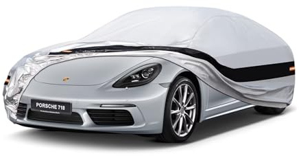 Holthly - Funda de automóvil de 10 Capas para Porsche 718, Boxster, Cayman (1996-2025), Impermeable, para Todo Tipo de Clima, protección contra el Sol, el Polvo y la Lluvia, Cubierta Completa para