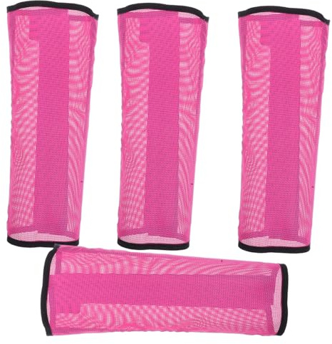 Toyvian 4piezas Protectores de Patas para Caballos Botas de Mosca Malla Extra Resistente Protección UV Cierres Ventilados para Uso Campo y Establos