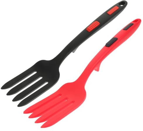 Gatuida 2pièces Fourchette Silicone Fourchette à Salade Et Pratique Pour Dîner Accessoire De Cuisine Réutilisable
