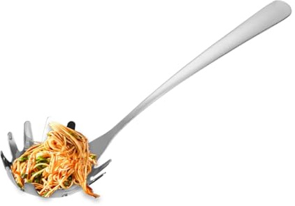 Spaghetti Noodle sked med tänder | Spaghettiskedar, rostfritt stål durkslag med tänder, serverredskap och köksredskap
