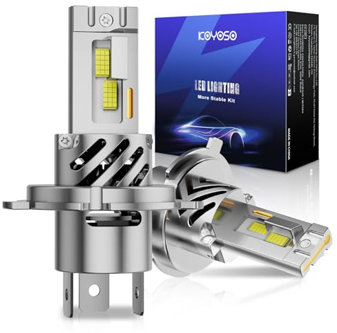 KOYOSO H4 Led 120W 30000LM 6000K Bianco, 600% Più Luminose Delle Alogene