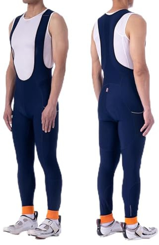 MY KILOMETRE Cuissard Cycliste Homme Hiver - Thermique Pantalon à Bretelles de Cyclisme pour VTT, Route & Gravel - Poches Réfléchissantes