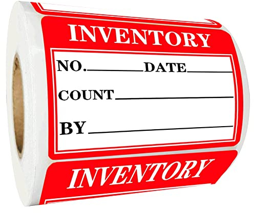 Inventory Labels Inventory Organizer Stickers 2 x 3 Inch Inventory Control Labels Count Date by Control Label Warning Stickers for Management,Inventorys，Shipping,Handling,Packing,Moving 250 Pcs
