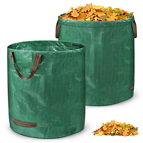 NAIZY 2x Sacchi da Giardinaggio 272L in Polipropilene Borsa da Giardino Idrorepellente Riutilizzabile Robusto Pieghevole