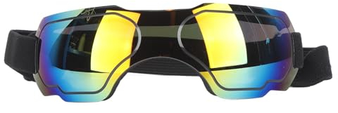 CHICIRIS Hundebrille, Leichte, Weiche, Staubdichte UV-Schutz-Hundesonnenbrille, Atmungsaktiv, für Mittelgroße und Große Hunde Im Freien (Rot)