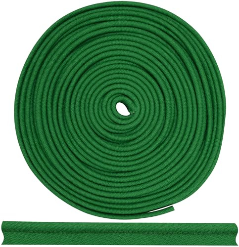 Aerzetix – C72014 – rörband, kabelband, 4,5 meter x 10 mm – tillverkad av 50 % polyester och 50 % bomull – färg gräsgrön – passepartout bård kläder, kudde, quilt, för sömnad