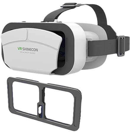 Lunettes de réalité virtuelle – Lunettes réglables polyvalentes, Confortables pour VR | Design Ergonomique Compatible avec Les Smartphones pour Films et Jeux, idéal pour Regarder des Films en