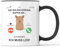 Kaffeebecher mit Spruch Die Wilschweine rufen an Jagd Jäger Jagdhütte - lustiges Geschenk - Kaffeetasse als Geschenkidee - Becher bzw. Tasse 330ml - Weiß-Schwarz