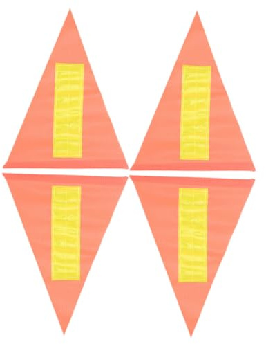 CORHAD Enhanced Visibility Cycling Safety Flag 4pcs Replacement Safety Pennant Flags for Bicycles Boys and Girls Bicycle Accessories