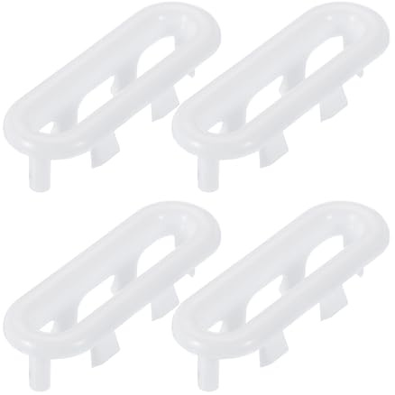 PATIKIL Anello Di Troppopieno Del Lavandino, 4 Pezzi Copertura Troppopieno Lavandino Inserti Bordo Foro Lavello Forma Ovale Per Bagno Cucina Lavabo, Bianco