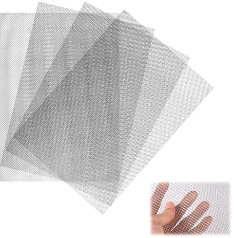 4 Pièces Grillage Métallique en Acier Inoxydable, 30x21cm Wire Mesh Maille Métallique Filtre, Treillis Métallique 20 Mesh, Filtration Feuilles, Grillage Terrarium, pour Résistant Insectes, Souris