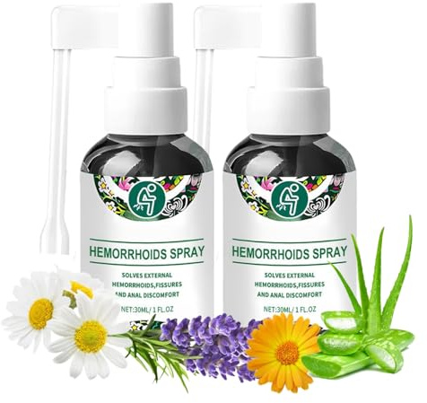2PCS Herbal Hemorrhoid Spray - Piles Treatment Extra Strength - Hemorrhoids Treatment Soothes Itching and Discomfort - Hemorrhoid Relief Spray for Adult with Safe Formula