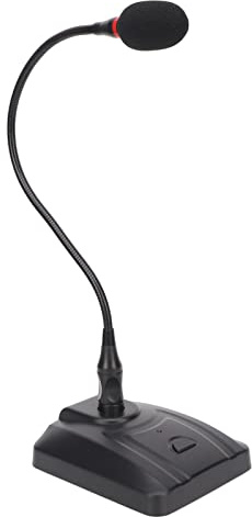 Yctze Conferencias de Transmisión de Micrófono de Cuello de Cisne - Micrófono de Condensador de Escritorio con Cable de 6.35 Mm con Conexión XLR - de Conferencia de Cuello de Cisne