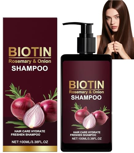 Onion & Rosemary Shampoo für Haarwachstum,Biotin Shampoo für stärkere Haarwurzeln & Kopfhautpflege,Verdickendes Reinigungs Shampoos für dünner werdendes Haar,Volumen Shampoos für alle Haartypen (1)
