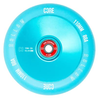 CORE Hollow Stunt Scooter hjul 110 mm ABEC 9 lager (ersättning Pro Scooter hjul) - mintblå
