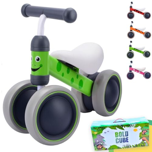 BOLDCUBE Baby Balance Bike for 6-12 Months, Green Frog, Up to 20kg