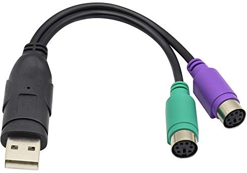 zdyCGTime USB Male to Dual PS2 Female Converter Splitter,Keyboard Mouse Converter Cable,PS2 to USB Adapter,USB to 6Pin Splitter Cable,Support Win98/ME/2000/XP/7/8/8.1,etc.(20cm/1Pack)