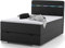 wonello Monza Boxspringbett 120x200 mit Bettkasten in Schwarz I LED Beleuchtung und USB Anschlüssen I Design Bett für Jugendliche und Erwachsene I Stauraumbett mit Matratze und Topper
