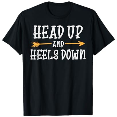 Head Up Heels Down Horse Riding Equestrian Men Women Kids T-Shirt