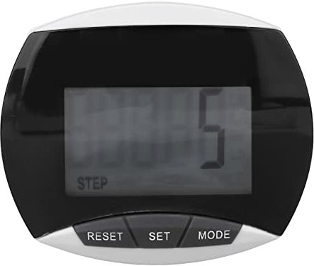 Elderly Step Counter, 3D Simple Step Counter Sports Walking Exercise Pedometer with Clip, Professional Portable Distance Calorie Step Counter with LCD Display Clear Screen(Black)