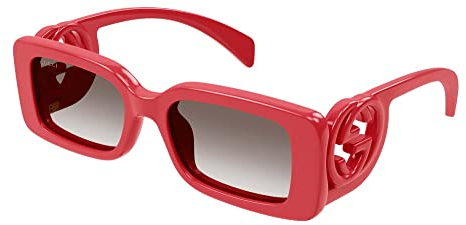 Gucci Damen Gg1325s Sonnenbrille, Rot/Rot/Braun, 52