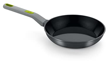 BRA Life - Sartén 22 cm fundición Aluminio 100% Reciclado, Antiadherente cerámico Reforzado sin PFOA, sin PTFE, Apta para Todo Tipo de cocinas e inducción