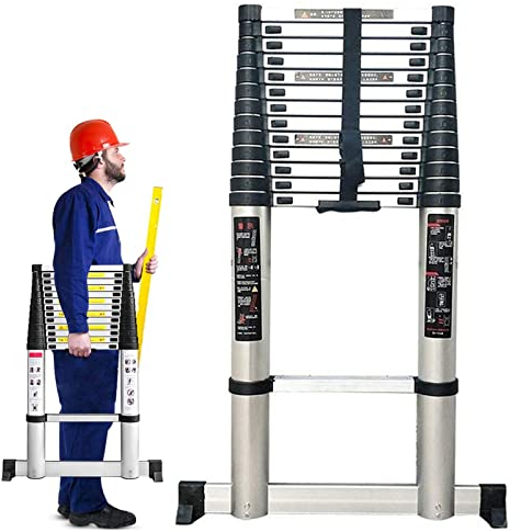 Leiter teleskopleiter 8 m/ 7 m/ 6,2 m/ 5 m/ 4 m/ 3,8 m/ 2 m/ 1 m Verlängerungs-Teleskopleiter, Aluminium-Teleskopleitern für Arbeiten im Freien auf dem Dach eines Wohnmobils, auf dem Dachbod