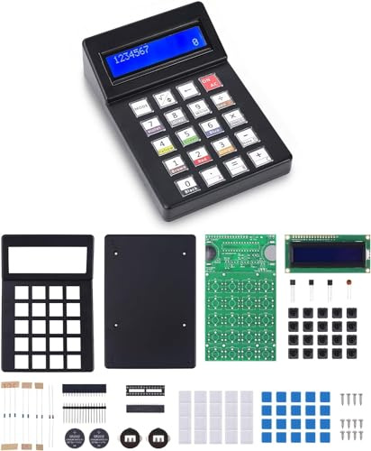 PEMENOL Juego de soldadura electrónica para soldar, calculadora con pantalla de 7 dígitos, kit de construcción con pantalla LCD para estudiantes, estudiantes de secundaria y uso diario