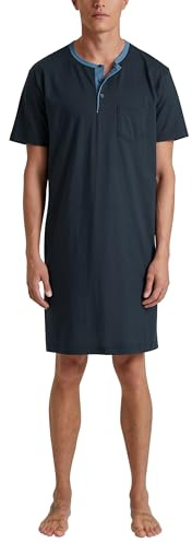 CALIDA Relax Essentials Maglia Lunga da Notte, Zaffiro Scuro, 52-54 Uomo