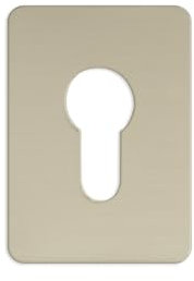 TSS Bocchetta per riparazione cilindro europeo, in alluminio anodizzato, 65 x 47 mm, autoadesivo, con profilo europeo, per serratura e serratura per cilindro europeo, piastra autoadesiva per porta