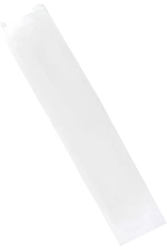 Monouso | 100 Bolsas Papel Pan, 9+5x24cm, Color Blanco, Panaderías, Cafeterías, Reciclable, Barra de Pan, Envoltorio