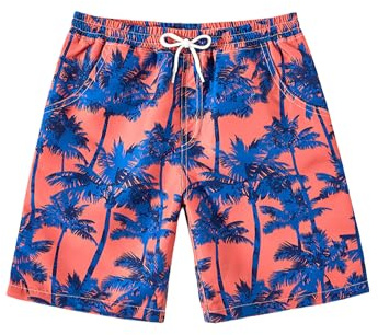 BeLikeFish Short de Bain garçon 5-14 Ans | Séchage Rapide, Taille Ajustable, Style Estival