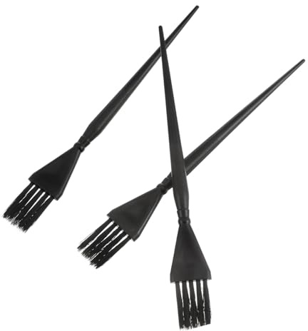 Hohopeti Set 3 Pezzi Pennelli per Tintura Chioma in PC Applicazione Uniforme e Comfort, Accessori Professionali per Salone e Uso Personale Colore Casuale