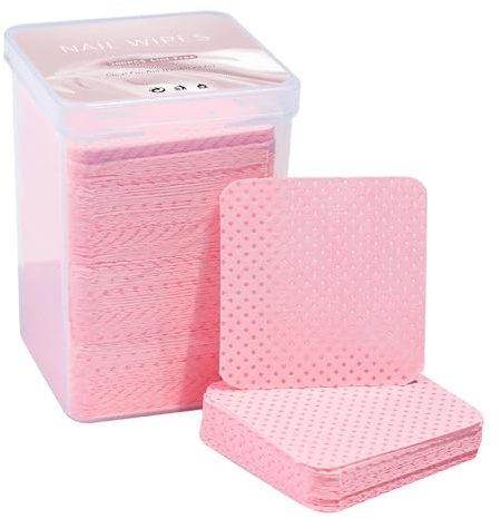Luddfria kuddar för naglar, nonwoven-tyg, 200 ark gelnagellacksborttagare, ögonfranslim, mikrofiberyta, manikyrborste