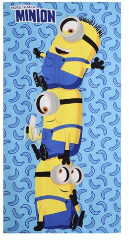 Toalla Microfibra niños Minions para baño y Playa – Toalla Microfibra niños con diseño Infantil y Uso Diario