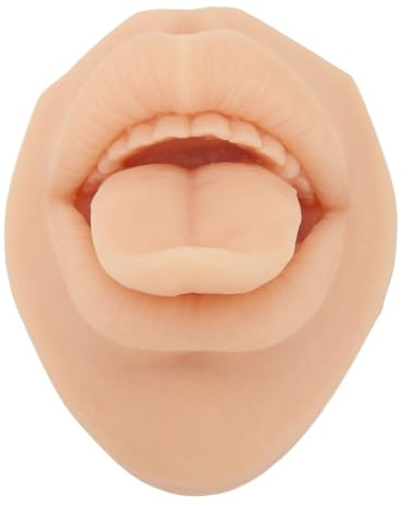 Eminchu Silikon Tungmunmodell 3D-simulering, Mjuk och Flexibel återanvändbar Kroppsdelar för Piercingövningar, övningsmodell för Tungpiercing med Realistisk Design, Idealisk för Visning och Forskning
