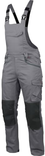 WÜRTH MODYF Arbeitslatzhose Stretch X - professionelle Arbeitshose für Herren - Latzhose mit Reißverschluss - in der Größe 24 in Grau