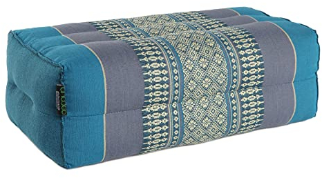 Coussin de Yoga et Méditation en Kapok Naturel - Turquoise - Confort Optimal, Posture Alignée, Coutures Renforcées - Léger, Compact et Facile à Transporter - Idéal Zazen et Pleine Conscience