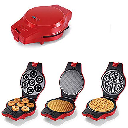 Sandwich Machine Breakfast Toast Pressure Toaster Stainless Steel,3-in-1 Donuts,Egg roll Machine and Waffle Maker with Non-Stick