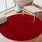 SANAT Kurzflor Teppich Wohnzimmer - Uni Modern Teppiche fürs Schlafzimmer, Arbeitszimmer, Büro, Flur, Kinderzimmer und Küche - Rot, 80 cm Rund