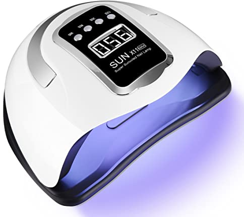 Zawaer UV LED Nail Lamp, 280W 66 Lamps Professional Fast Nail Dryer, Gel Polish Curing with 4 Timer and LCD Display for Manicure/Pedicure Nail Art at Home