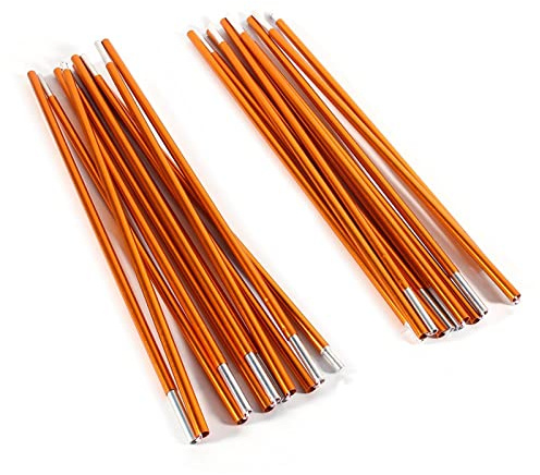 Alvinlite Zeltstangen-Ersatz-Zeltstangen-Reparatur-Set, Aluminium, 11 Segmente, flexible Zeltstangen für Camping, Wandern, Rucksackreisen, Zelt, Stangendurchmesser 8,5 mm, 2 Stück