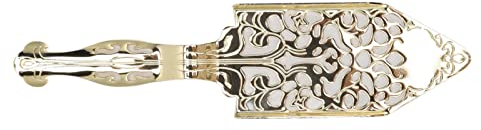 Ghzste Absinth sked vintage ihålig design rostfritt stål malurt cocktail bar glas kopp dricksfilter sked (guld)
