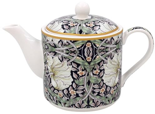 The Leonardo Collection William Morris Pimpernel Teapot for Kitchen | Lovely Kitchen Accessories for Home | Without Tea Strainer Tea Pot for Everyday Use | New Durable Tea Pots for Home & Office
