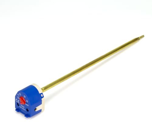 Kudos-Trading - Immersion Heater Replacement Thermostat, 240V 15A, IP55 Home Immersion Heater Adjustable 10-70°C Water Heaters Energy Efficient Easy Installation and Reliable (10,5 Safety Thermostat)