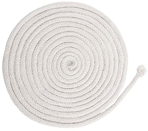 Lotsdonxia 1m Cotton Wick Replacement Round Braided Wicks Suitable for Oil Lamps and DIY Handmade Candles (6mm/0.23 Inch)