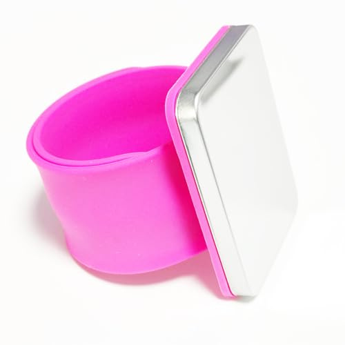 Magnetic Wrist Sewing, Silicone Wrist Strap Magnetic Pin Holder Bracelet, Portable Arm Pin Cushion Magnetic Pincushion with Silicone Wristband, Magnetic Wrist Strap for DIY Sewing (Pink)