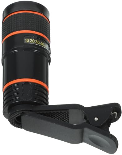 QUMIIRITY Lente Telescópico para Teléfono Móvil Clip, Lentes Macro Profesional y Gran Angular, Abs Liviano, Negro, Compatible Smartphones Plegables y Barra, Adecuado Fotografía Móvil