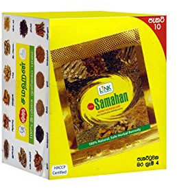 SAMAHAN Tea from Sri Lanka - 10 Bags of Ayurvedic Herbal Tea to Prevent Colds Relaxing, Invigorating and Refreshing, 14 Natural Herbs and Spices